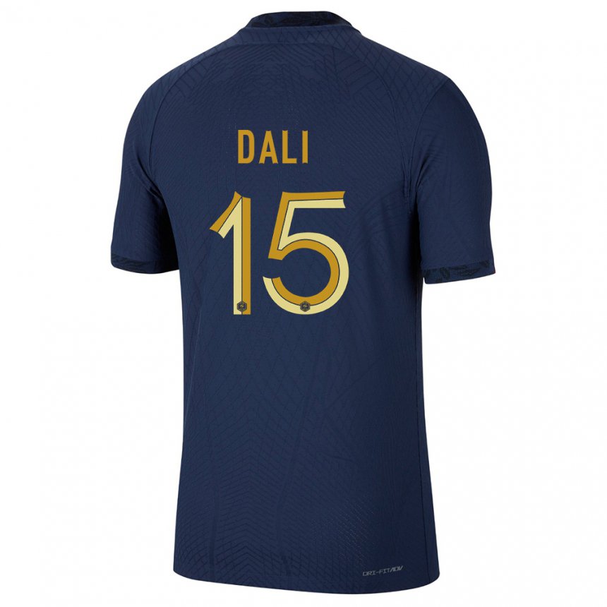 Enfant Maillot France Kenza Dali #15 Bleu Marine Tenues Domicile 22-24 T-shirt Belgique
