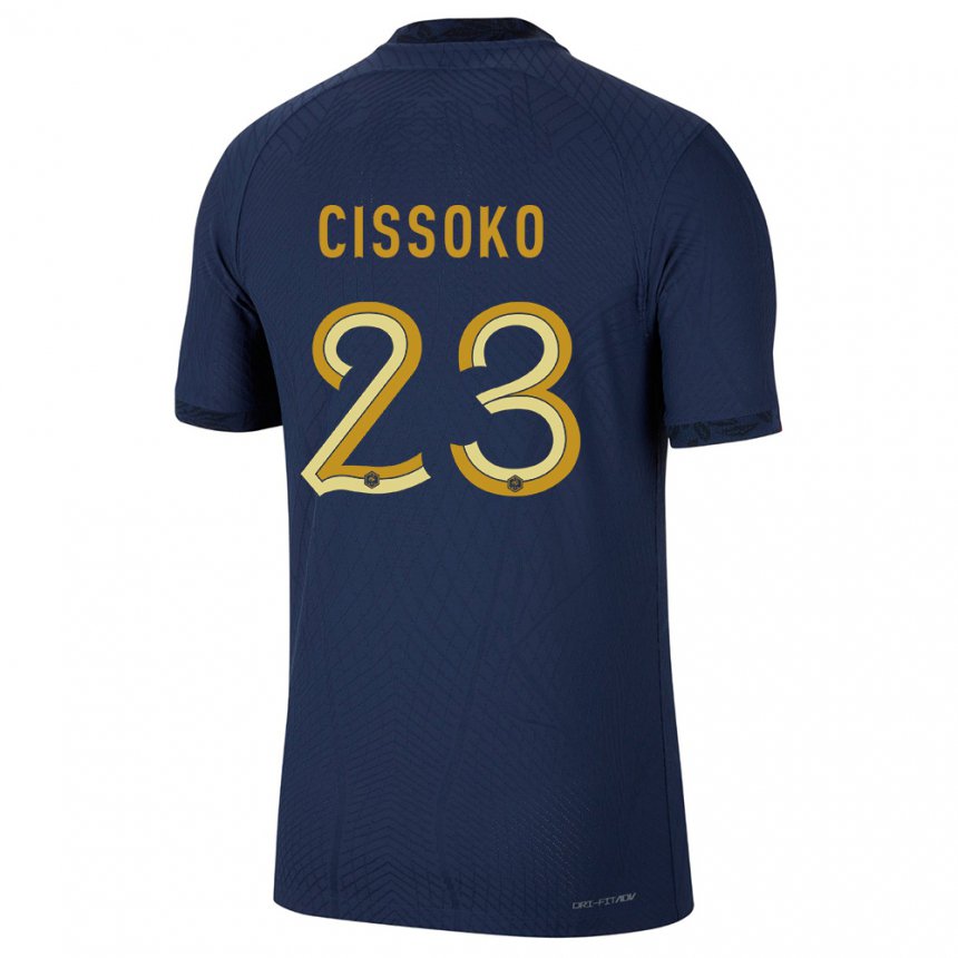 Kinder Französische Hawa Cissoko #23 Marineblau Heimtrikot Trikot 22-24 T-shirt Belgien