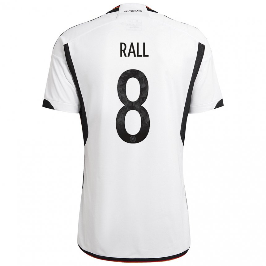 Kinder Deutsche Maximiliane Rall #8 Weiß Schwarz Heimtrikot Trikot 22-24 T-shirt Belgien