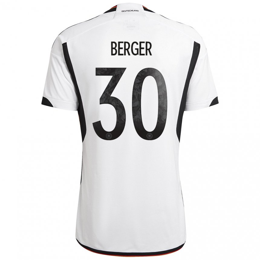 Kinder Deutsche Ann Katrin Berger #30 Weiß Schwarz Heimtrikot Trikot 22-24 T-shirt Belgien