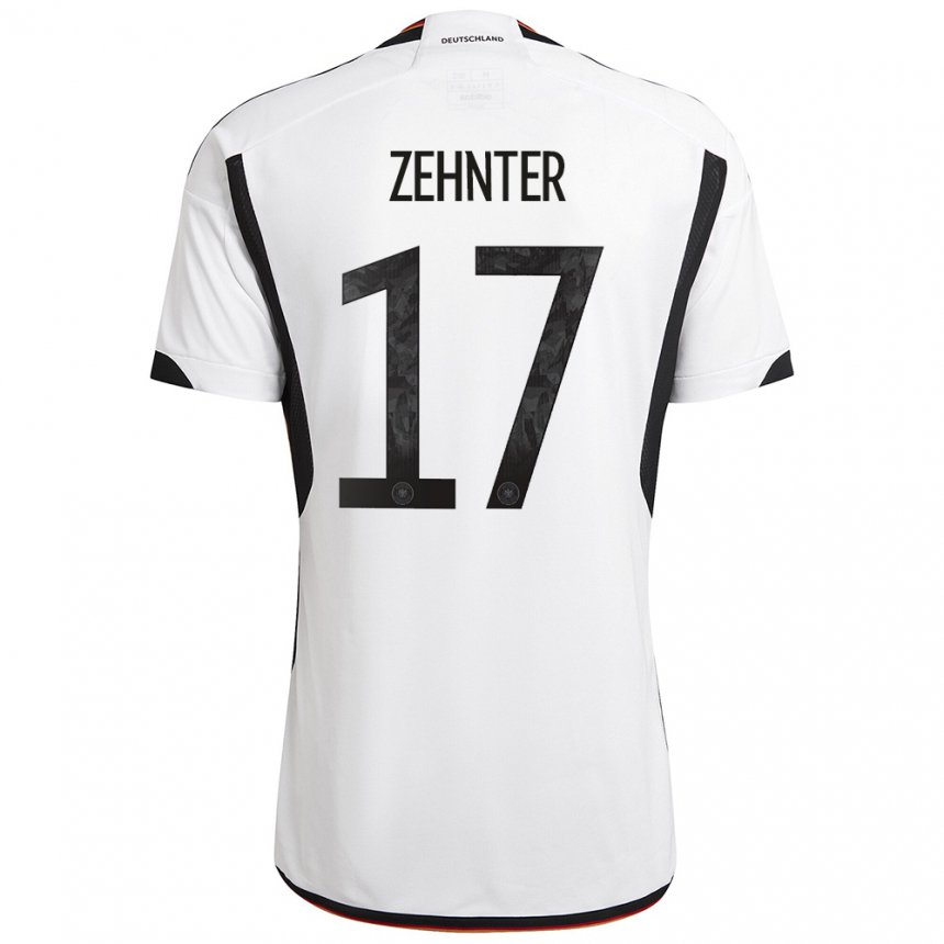 Kinder Deutsche Aaron Zehnter #17 Weiß Schwarz Heimtrikot Trikot 22-24 T-shirt Belgien