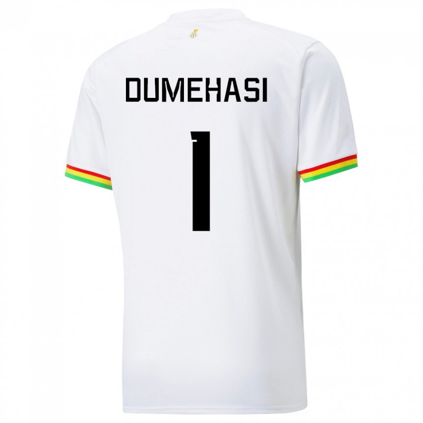 Kinder Ghanaische Fafali Dumehasi #1 Weiß Heimtrikot Trikot 22-24 T-shirt Belgien