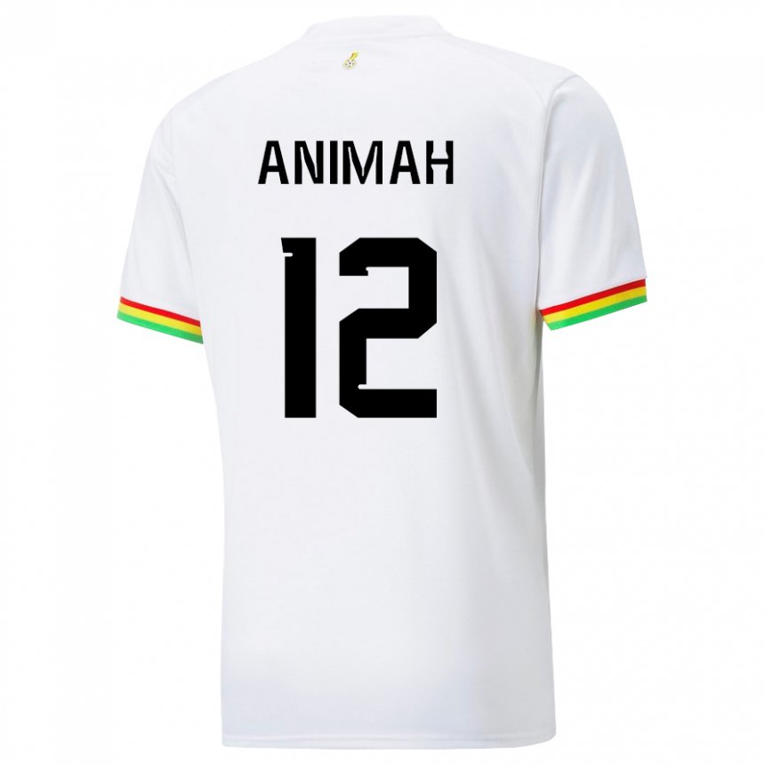 Enfant Maillot Ghana Grace Animah #12 Blanc Tenues Domicile 22-24 T-shirt Belgique
