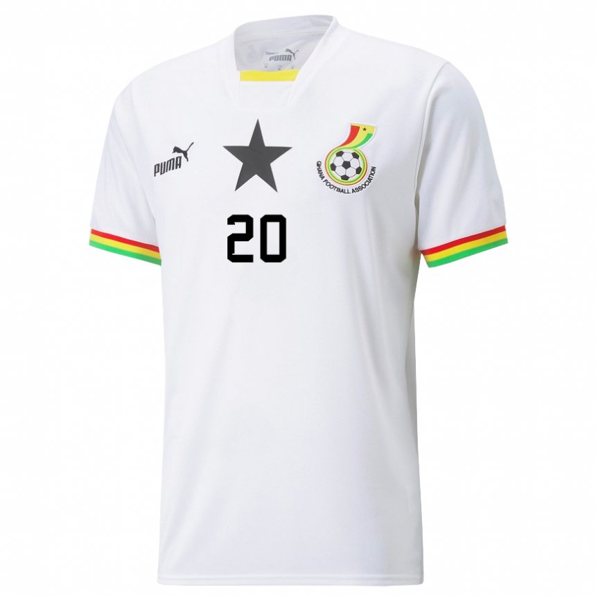 Kinder Ghanaische Linda Amoako #20 Weiß Heimtrikot Trikot 22-24 T-shirt Belgien