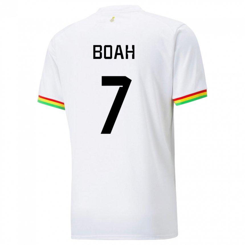 Kinder Ghanaische Collins Boah #7 Weiß Heimtrikot Trikot 22-24 T-shirt Belgien