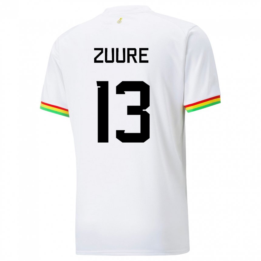 Enfant Maillot Ghana Moses Salifu Bawa Zuure #13 Blanc Tenues Domicile 22-24 T-shirt Belgique