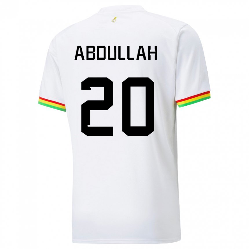 Kinder Ghanaische Razak Abdullah #20 Weiß Heimtrikot Trikot 22-24 T-shirt Belgien