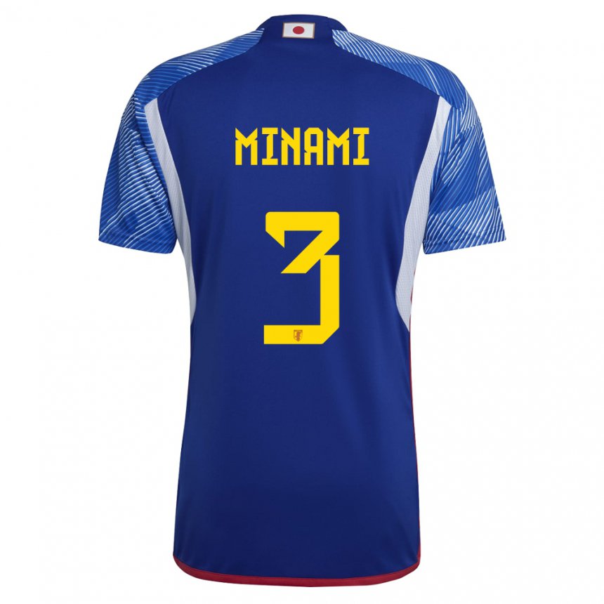 Enfant Maillot Japon Moeka Minami #3 Bleu Royal Tenues Domicile 22-24 T-shirt Belgique