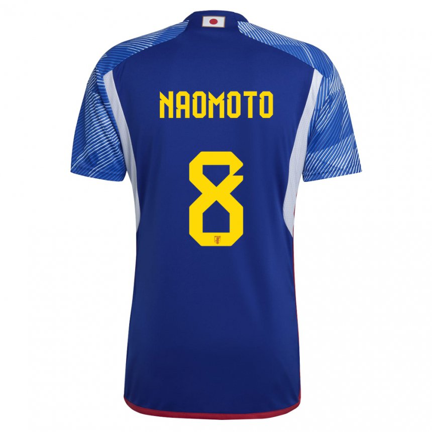 Enfant Maillot Japon Hikaru Naomoto #8 Bleu Royal Tenues Domicile 22-24 T-shirt Belgique