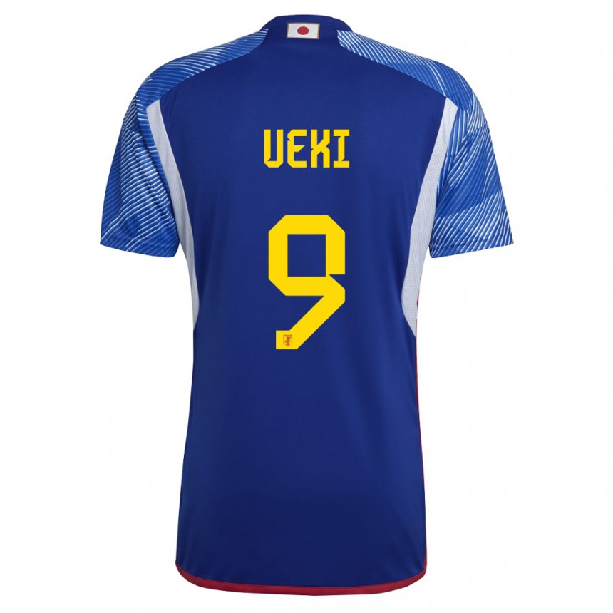 Kinder Japanische Riko Ueki #9 Königsblau Heimtrikot Trikot 22-24 T-shirt Belgien