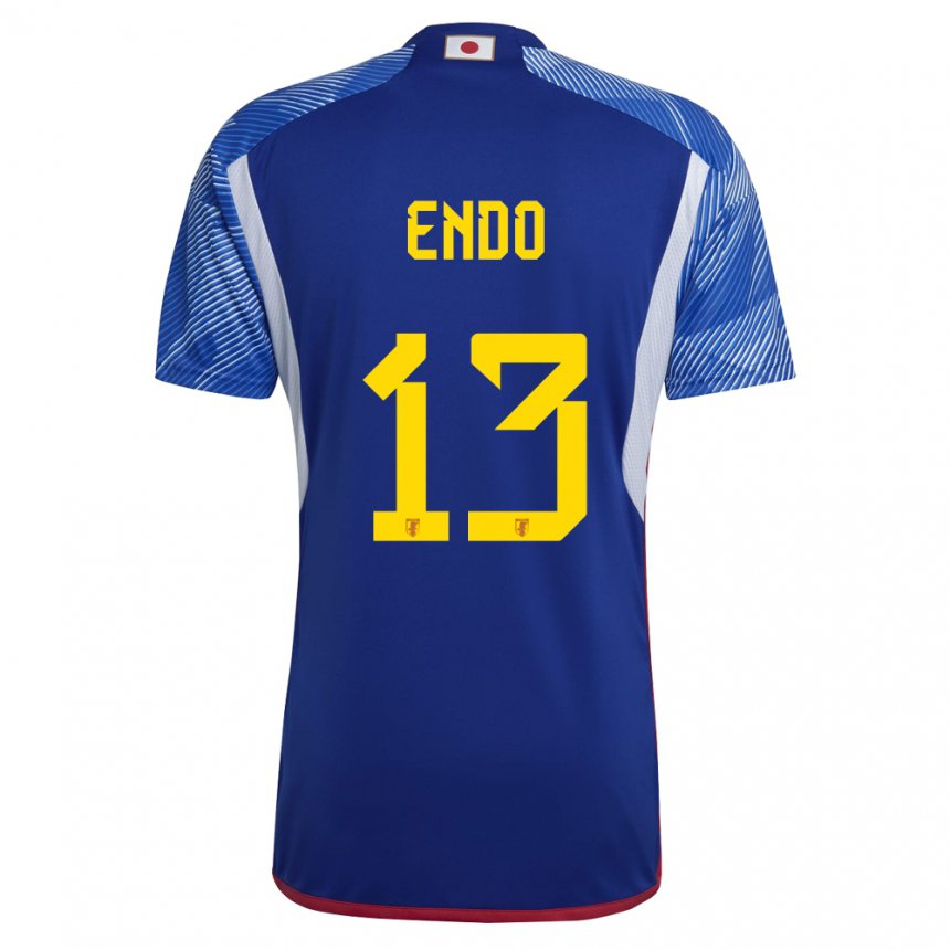 Kinder Japanische Jun Endo #13 Königsblau Heimtrikot Trikot 22-24 T-shirt Belgien