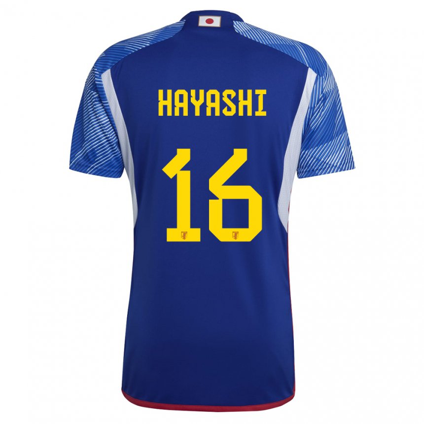 Kinderen Japans Honoka Hayashi #16 Koningsblauw Thuisshirt Thuistenue 22-24 T-shirt België