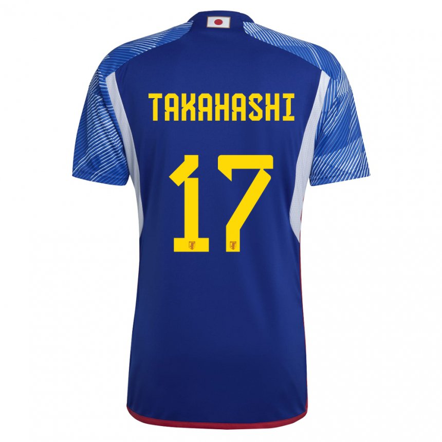 Kinderen Japans Hana Takahashi #17 Koningsblauw Thuisshirt Thuistenue 22-24 T-shirt België