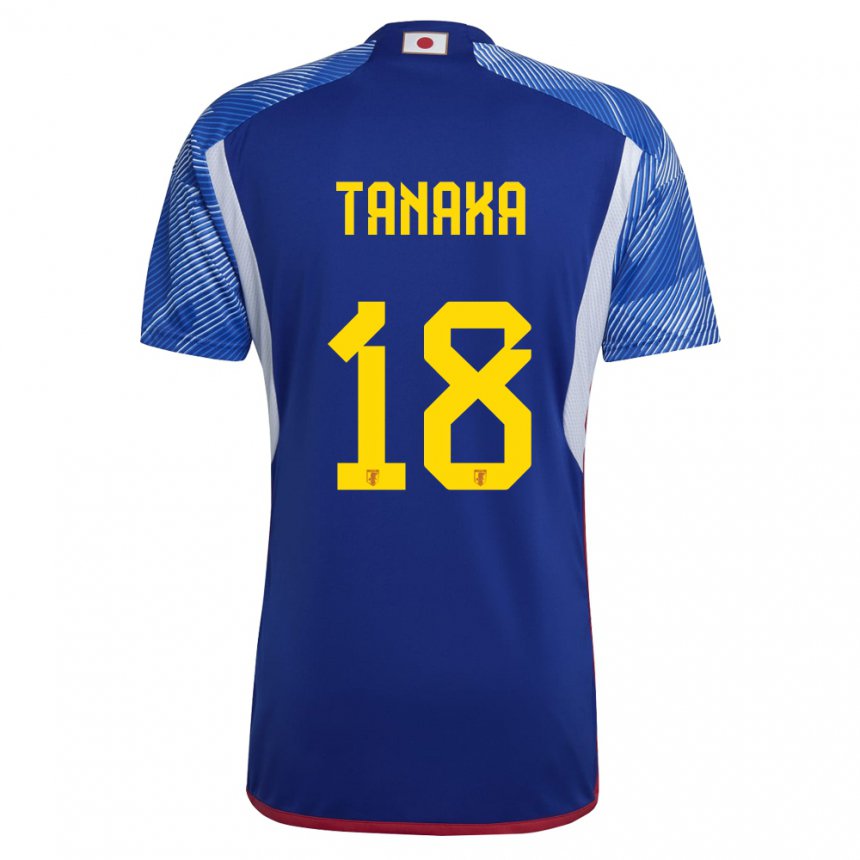 Kinder Japanische Momoko Tanaka #18 Königsblau Heimtrikot Trikot 22-24 T-shirt Belgien