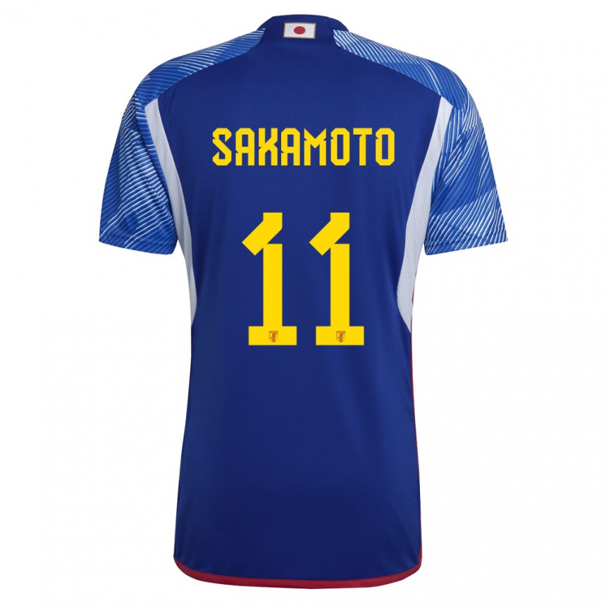 Kinder Japanische Isa Sakamoto #11 Königsblau Heimtrikot Trikot 22-24 T-shirt Belgien