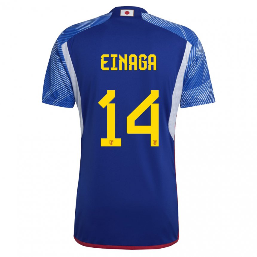 Kinder Japanische Takatora Einaga #14 Königsblau Heimtrikot Trikot 22-24 T-shirt Belgien