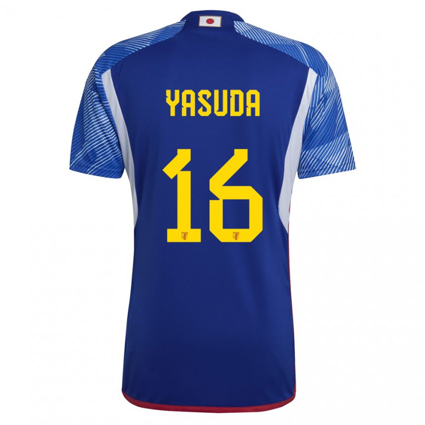 Kinder Japanische Kenshin Yasuda #16 Königsblau Heimtrikot Trikot 22-24 T-shirt Belgien