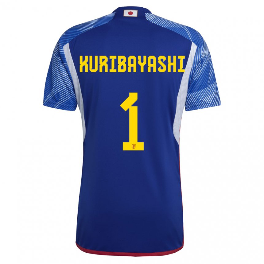 Kinderen Japans Hayato Kuribayashi #1 Koningsblauw Thuisshirt Thuistenue 22-24 T-shirt België