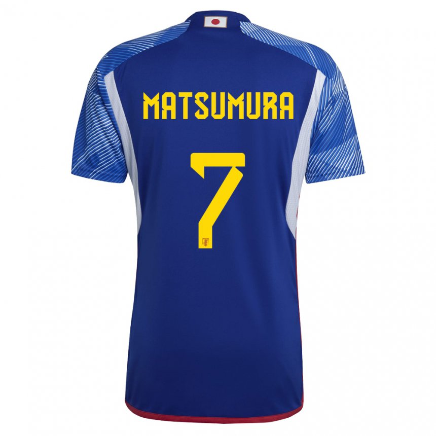 Kinderen Japans Kosuke Matsumura #7 Koningsblauw Thuisshirt Thuistenue 22-24 T-shirt België