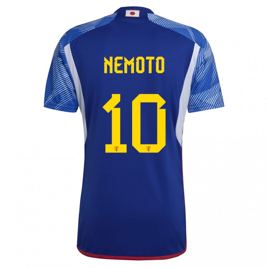Kinder Japanische Kotaro Nemoto #10 Königsblau Heimtrikot Trikot 22-24 T-shirt Belgien