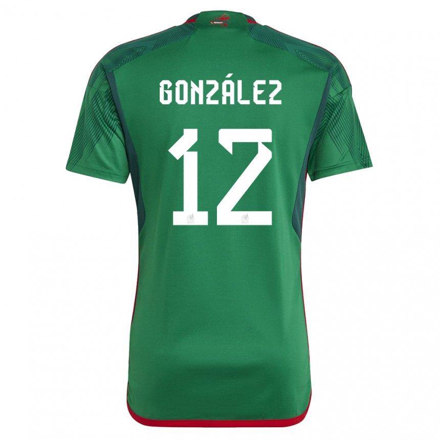 Kinder Mexikanische Itzel Gonzalez #12 Grün Heimtrikot Trikot 22-24 T-shirt Belgien
