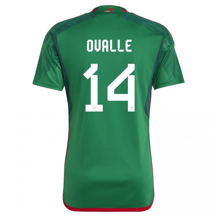 Enfant Maillot Mexique Jacqueline Ovalle #14 Vert Tenues Domicile 22-24 T-shirt Belgique