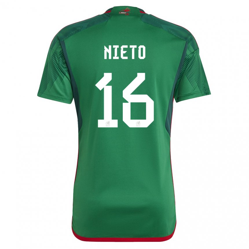 Kinder Mexikanische Karla Nieto #16 Grün Heimtrikot Trikot 22-24 T-shirt Belgien