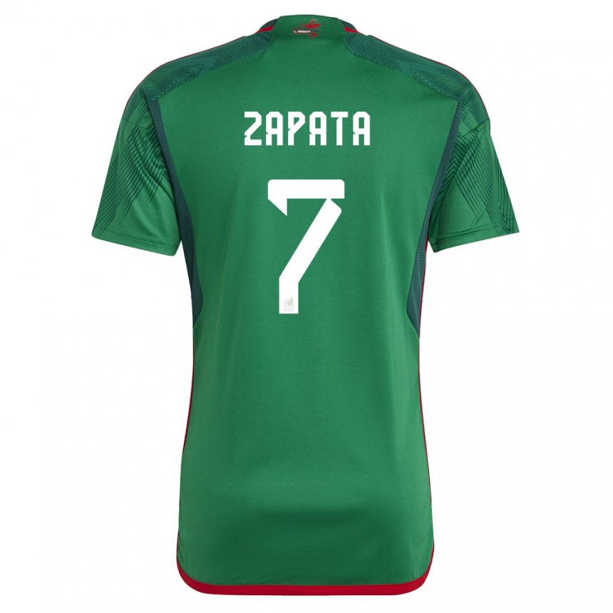 Kinder Mexikanische Angel Zapata #7 Grün Heimtrikot Trikot 22-24 T-shirt Belgien