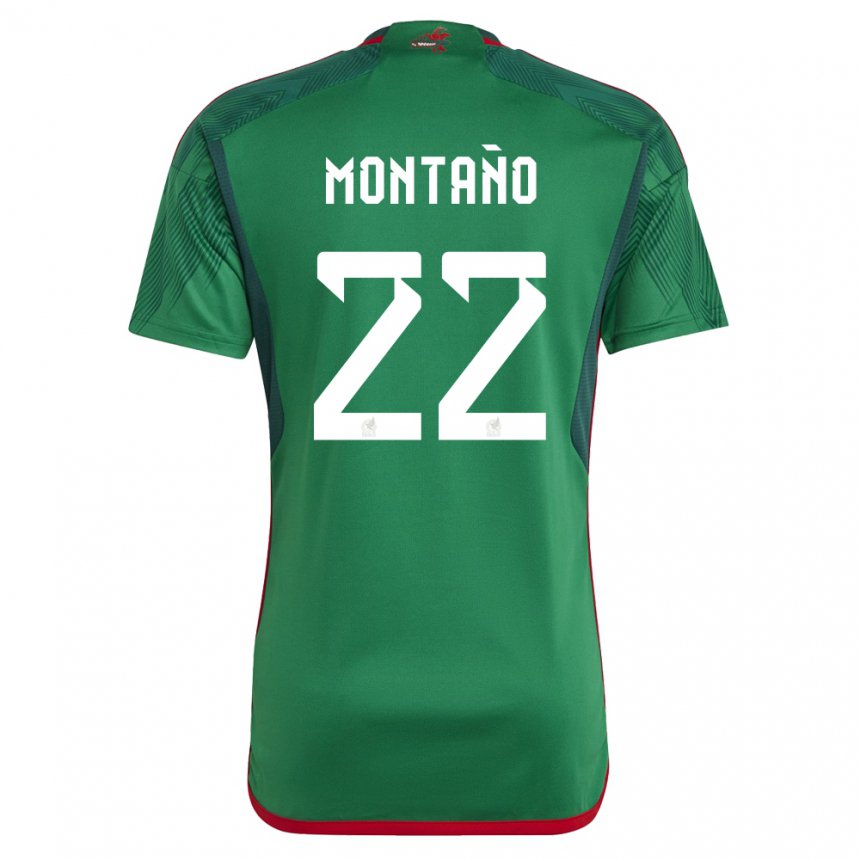 Kinder Mexikanische Andres Montano #22 Grün Heimtrikot Trikot 22-24 T-shirt Belgien