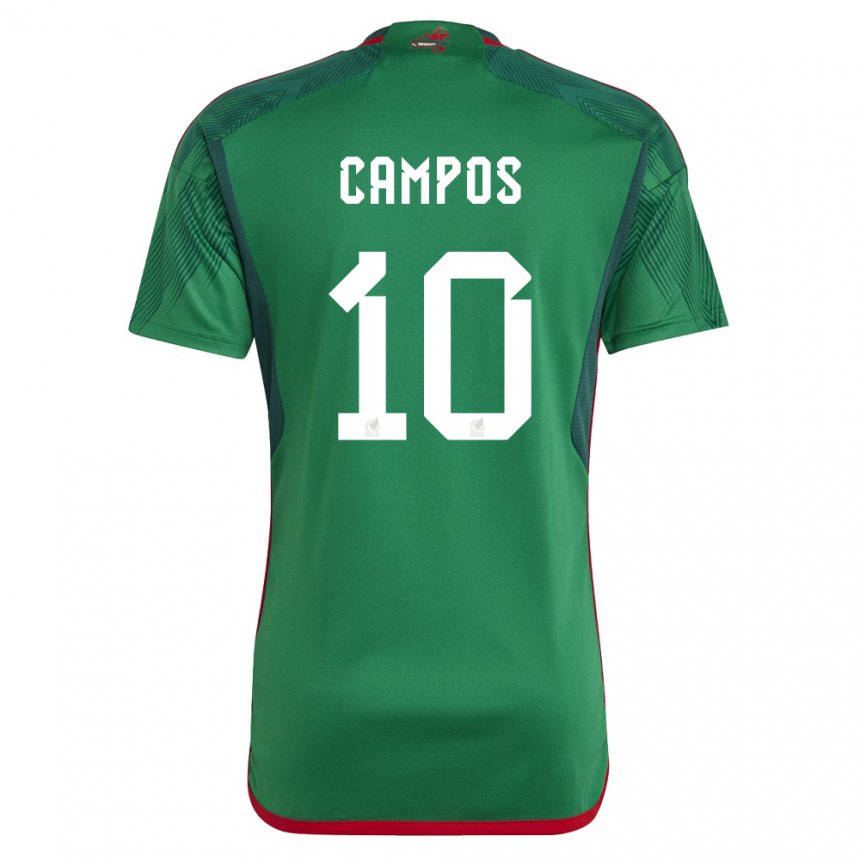 Kinder Mexikanische Karel Campos #10 Grün Heimtrikot Trikot 22-24 T-shirt Belgien