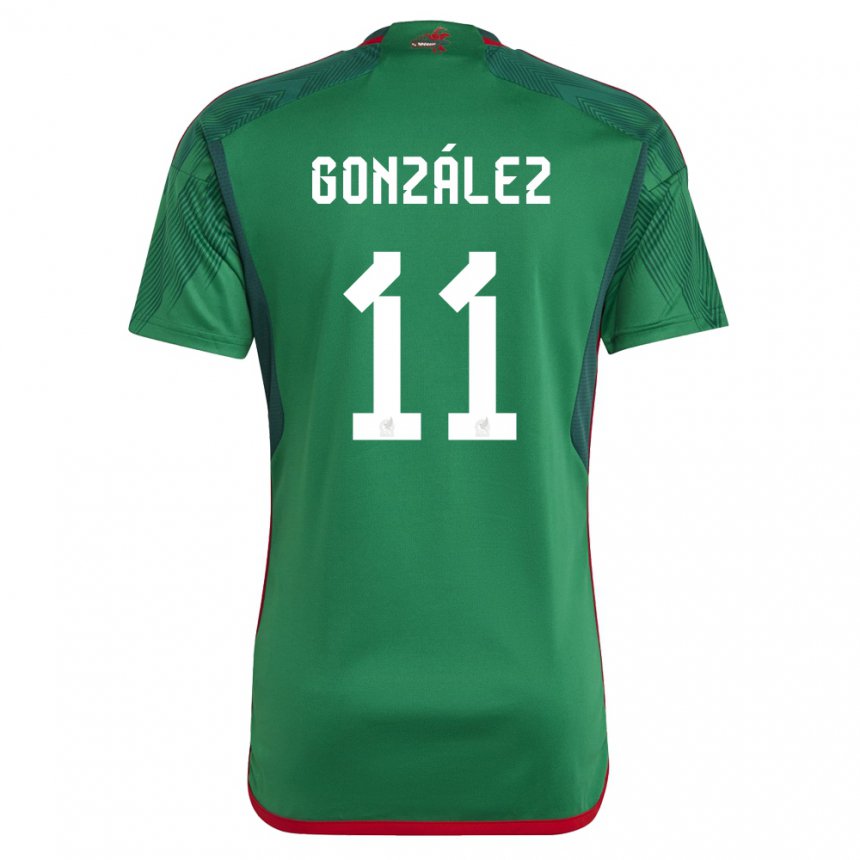 Kinder Mexikanische Bryan Gonzalez #11 Grün Heimtrikot Trikot 22-24 T-shirt Belgien
