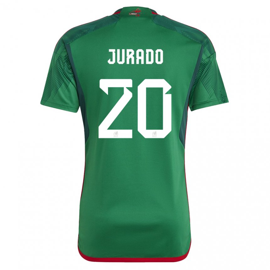 Kinder Mexikanische Heriberto Jurado #20 Grün Heimtrikot Trikot 22-24 T-shirt Belgien