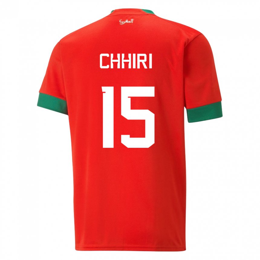 Enfant Maillot Maroc Ghizlane Chhiri #15 Rouge Tenues Domicile 22-24 T-shirt Belgique
