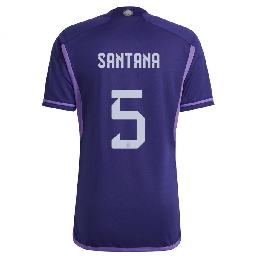 Kinder Argentinische Vanesa Santana #5 Violett Auswärtstrikot Trikot 22-24 T-shirt Belgien