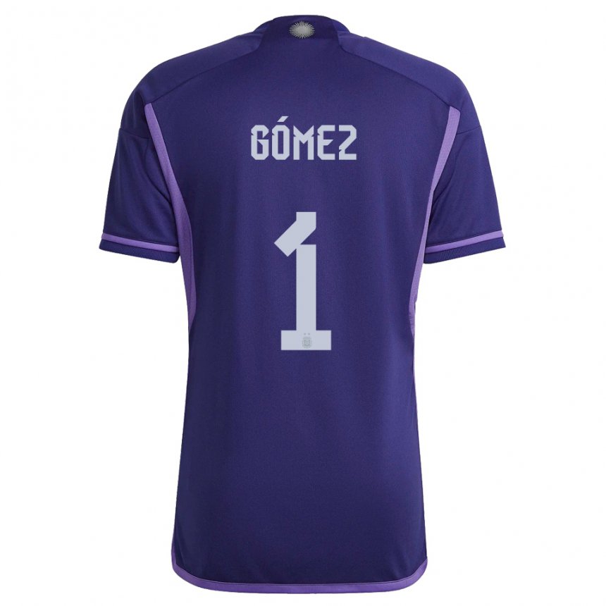 Kinder Argentinische Francisco Gomez #1 Violett Auswärtstrikot Trikot 22-24 T-shirt Belgien