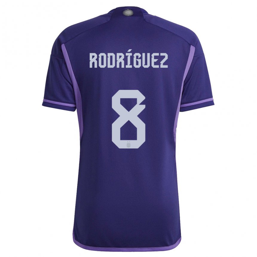 Kinder Argentinische Agustin Rodriguez #8 Violett Auswärtstrikot Trikot 22-24 T-shirt Belgien