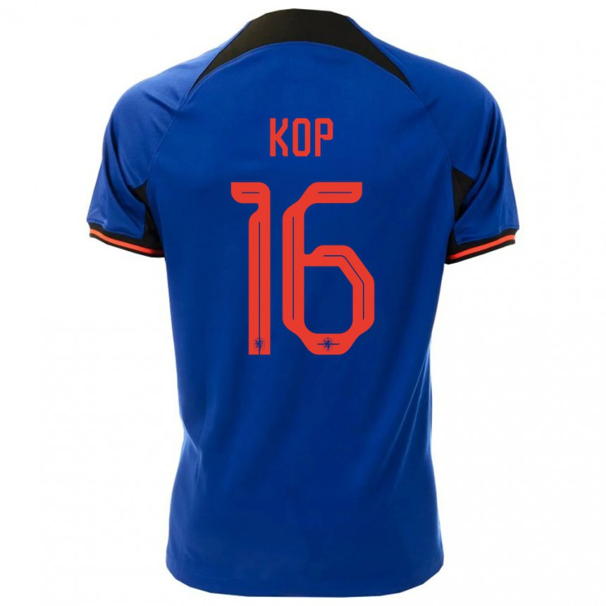 Kinder Niederländische Lize Kop #16 Königsblau Auswärtstrikot Trikot 22-24 T-shirt Belgien