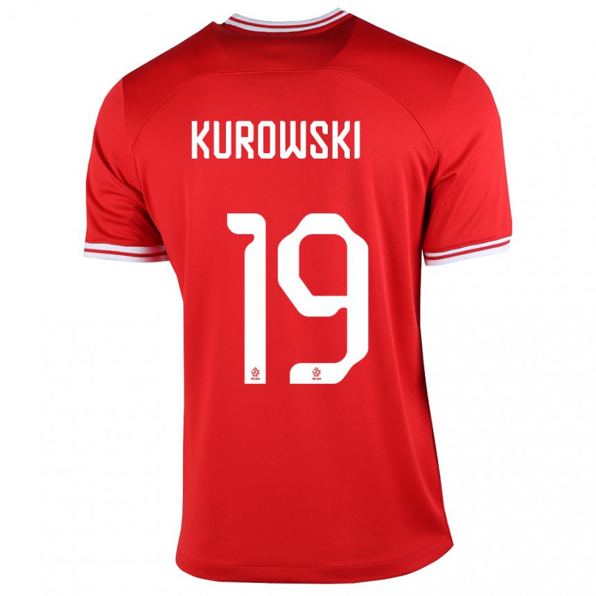 Kinder Polnische Milosz Kurowski #19 Rot Auswärtstrikot Trikot 22-24 T-shirt Belgien