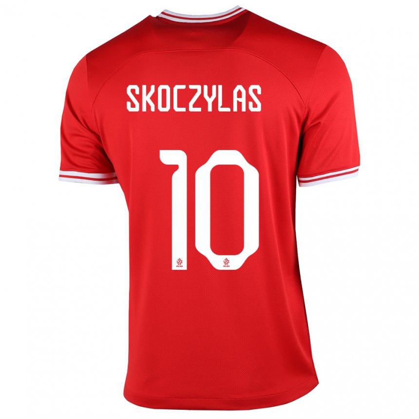 Kinder Polnische Mateusz Skoczylas #10 Rot Auswärtstrikot Trikot 22-24 T-shirt Belgien