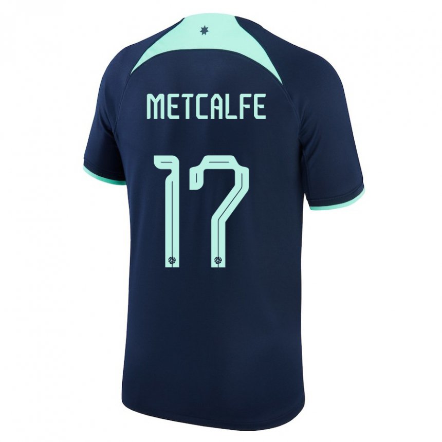 Kinderen Australisch Conor Metcalfe #17 Donkerblauw Uitshirt Uittenue 22-24 T-shirt België