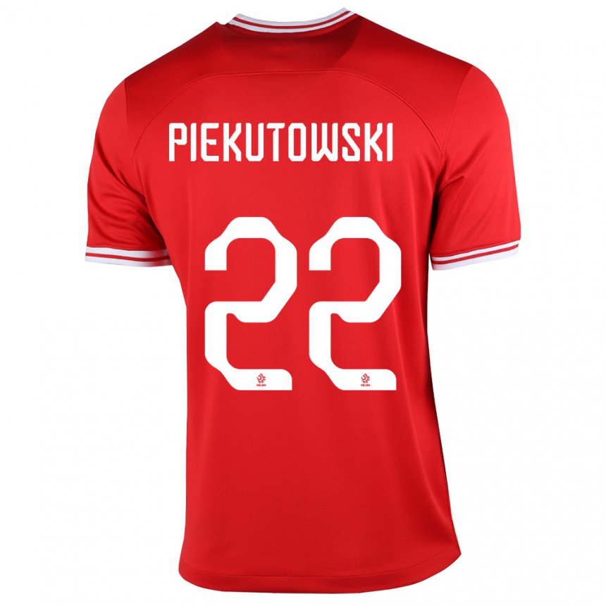 Kinder Polnische Milosz Piekutowski #22 Rot Auswärtstrikot Trikot 22-24 T-shirt Belgien