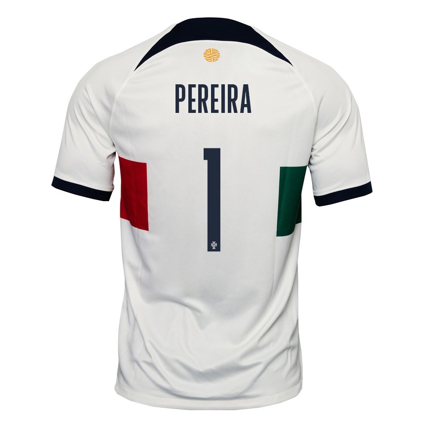 Kinder Portugiesische Ines Pereira #1 Weiß Auswärtstrikot Trikot 22-24 T-shirt Belgien
