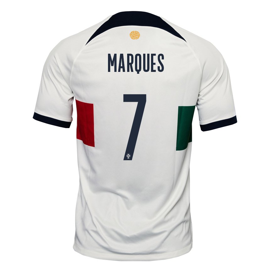 Kinder Portugiesische Vanessa Marques #7 Weiß Auswärtstrikot Trikot 22-24 T-shirt Belgien