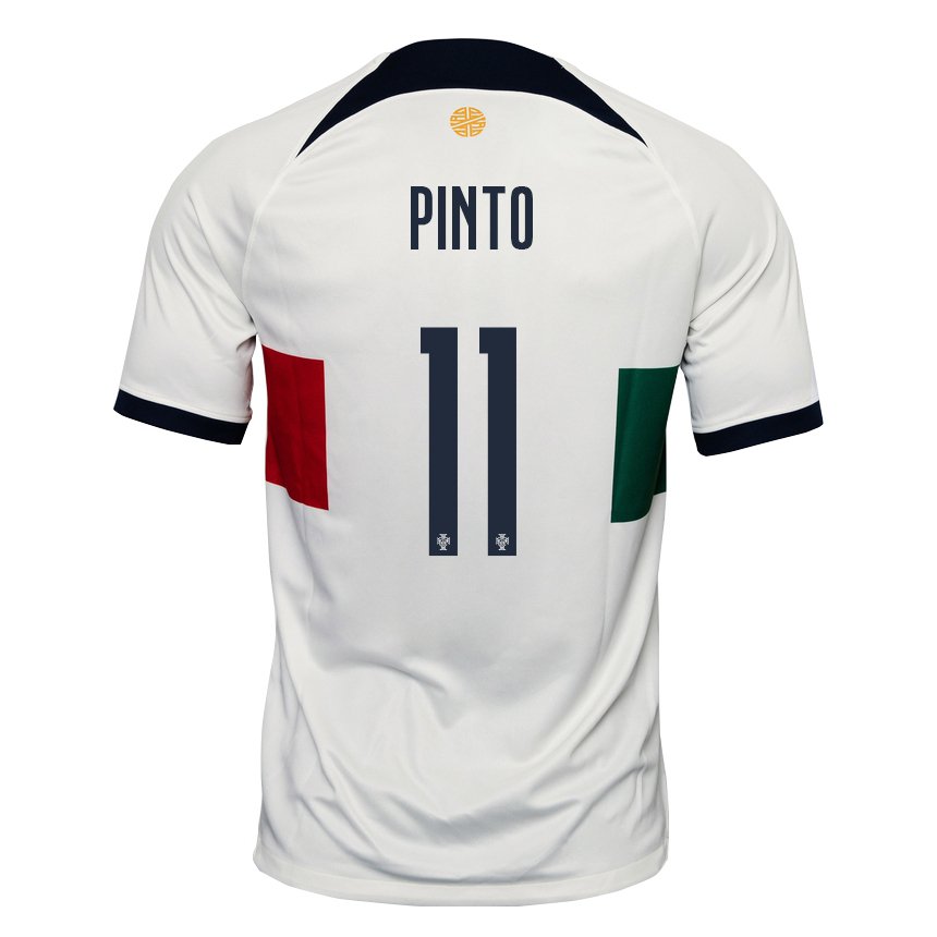 Kinder Portugiesische Tatiana Pinto #11 Weiß Auswärtstrikot Trikot 22-24 T-shirt Belgien
