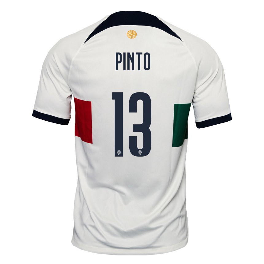 Kinder Portugiesische Fatima Pinto #13 Weiß Auswärtstrikot Trikot 22-24 T-shirt Belgien