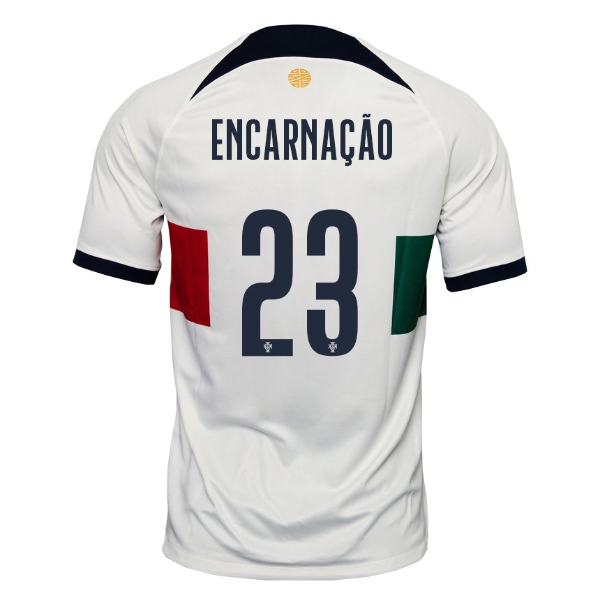 Kinder Portugiesische Telma Encarnacao #23 Weiß Auswärtstrikot Trikot 22-24 T-shirt Belgien