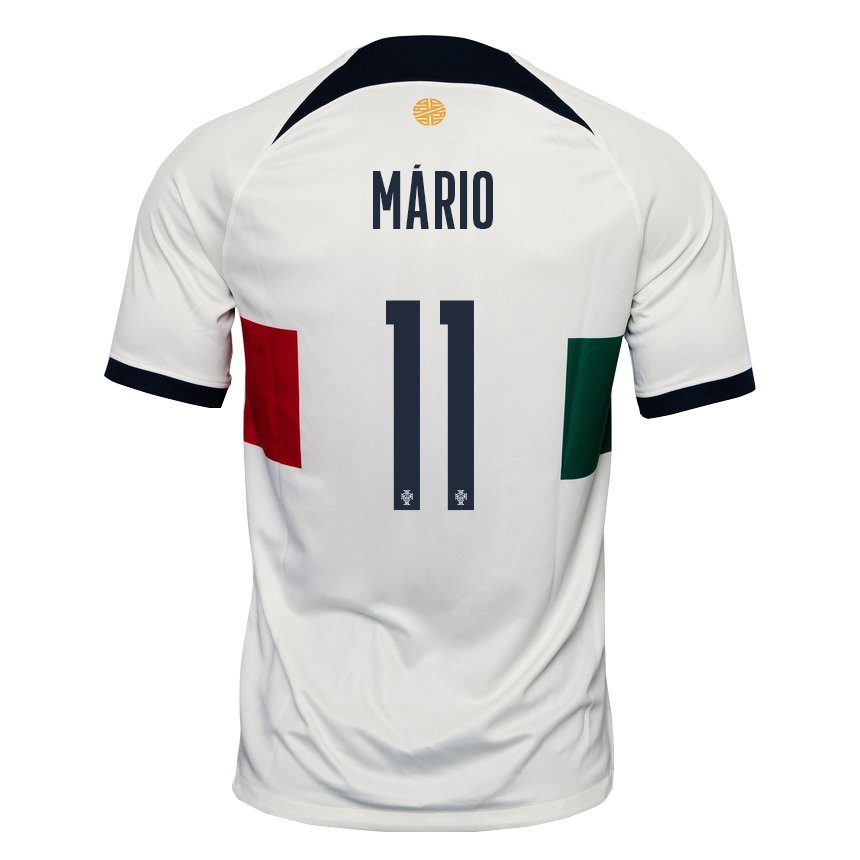 Kinder Portugiesische Joao Mario #11 Weiß Auswärtstrikot Trikot 22-24 T-shirt Belgien