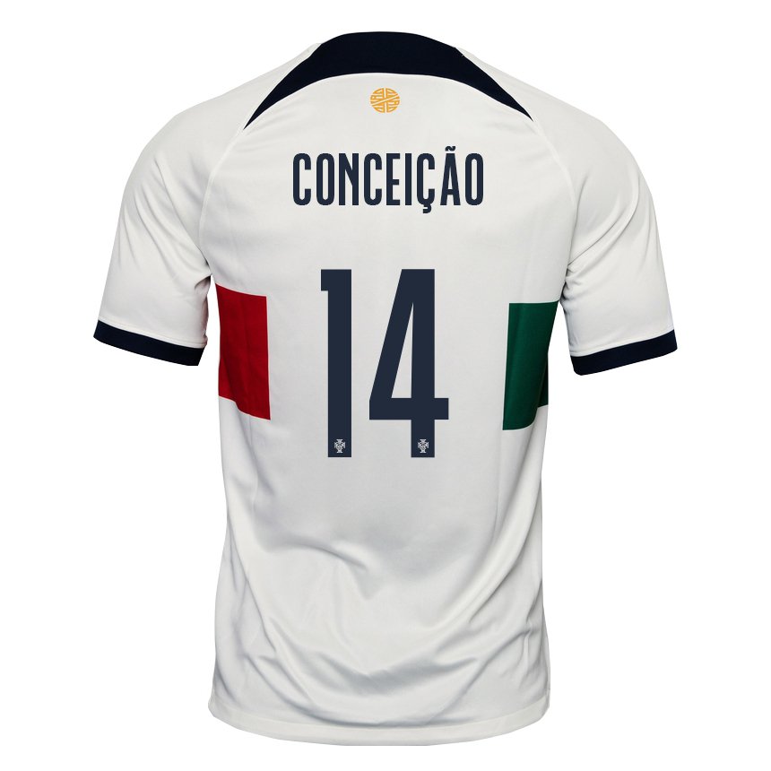 Kinder Portugiesische Rodrigo Conceicao #14 Weiß Auswärtstrikot Trikot 22-24 T-shirt Belgien