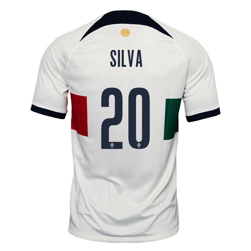 Kinder Portugiesische Fabio Silva #20 Weiß Auswärtstrikot Trikot 22-24 T-shirt Belgien