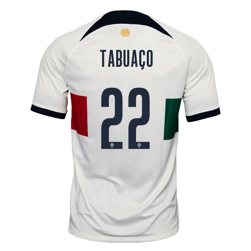 Kinder Portugiesische Goncalo Tabuaco #22 Weiß Auswärtstrikot Trikot 22-24 T-shirt Belgien